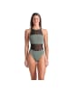 Arena Mesh Panels Swimsuit Vent Back in grün
