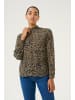 Kaffe Langarm-Bluse KAamber in Major Brown/Black Leopard