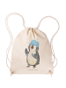 Mr. & Mrs. Panda Jutebeutel Pinguin Duschen ohne Spruch in Creme