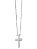 Adeliás Unisex Halskette mit Anhänger – Kreuz aus Edelstahl in silber