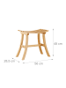 relaxdays Hocker in Natur - (B)56 x (H)48 x (T)28,5 cm