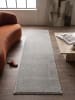 KADIMA DESIGN BORMIDA Hochflorteppich Silber 80x150 Uni Polypropylen Wohnzimmer in Silber
