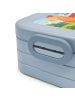 Mr. & Mrs. Panda Bentobox Alpaka Stolz Design mit Spruch in Blau Pastell