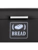 relaxdays Brotkasten in Schwarz – (B)42 x (H)17 x (T)24 cm