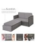 tectake Rattan Lounge, Hocker mit klappbarer Stütze