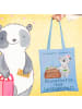 Mr. & Mrs. Panda Tote Bag Bestatterin Leidenschaft mit Spruch in Sky Blue