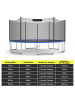 COSTWAY Trampolin Sicherheitsnetz 457cm für 6 Stangen in Schwarz