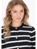 DreiMaster Maritim Women Cardigan in navy offwhite stripe