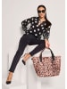 MADELEINE Elegante Bluse mit Pünktchen-Druck in schwarz / weiß