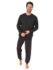 NORMANN Pyjama Schlafanzug Bündchen - 74107 in grau
