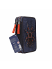 Depesche 2-Fach Federtasche mit Spinne Adventure World 5,5 x 12 x 19 cm in blau-orange