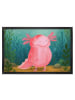 Mr. & Mrs. Panda Fußmatte Axolotl Glücklich Design ohne Spruch in Weiß