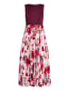Vera Mont Cocktailkleid mit Plissee in Patch Dark Red/Cream