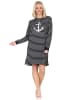 NORMANN Frottee Nachthemd langarm Bündchen Maritime Optik - 87644 in marine