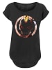 F4NT4STIC Long Cut T-Shirt Long Cut T-Shirt 'Marvel Iron Man Montage Symbol' in schwarz
