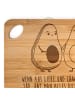 Mr. & Mrs. Panda Schneidebrett Avocado Pärchen mit Spruch in Braun