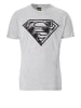 Logoshirt T-Shirt SUPERMAN - LOGO SCRIBBLE in grau meliert