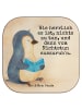 Mr. & Mrs. Panda Untersetzer Pinguin Buch Design mit Spruch in Weiß