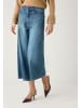 More & More weite, verkürzte Culotte in middle blue denim