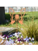 UNUS Gartenstecker Schmetterling im 2er Set mit Wackelfeder in Rostoptik in Braun