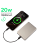 Platyne Kabellose Powerbank 10.000 mAh in Silber