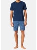 Schiesser Schlafanzug Casual Essentials in Dunkelblau