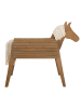 roba Teak-farbenes Outdoorspielpferd aus Holz, stabiles Voltigier- & Gartenpferd