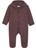 Fixoni Kinder Kurzarmbody "Hush Wool Wholesuit" in Braun