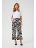 Kaffe Casual Hose KAdacia Loose fit in Black/Chalk Animal Print