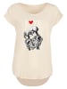 F4NT4STIC Long Cut T-Shirt Love is all you need in Whitesand