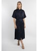 DreiMaster Damen Kleid Kurzarm Maxi in Marine