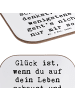 Mr. & Mrs. Panda Tisch-Untersetzer Spruch Glück GemeinMensch mit Sp... in Weiß