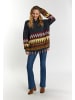 usha FESTIVAL Damen Strickpullover in Marine Grau Mehrfarbig