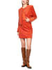 MARC CAIN COLLECTIONS Minirock aus Baumwollcord in Tigerlily
