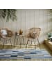 KADIMA DESIGN Outdoor Teppich Geometrische Muster, Terrasse schmutzabweisend in Blau-Gelb