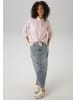 Aniston CASUAL Hemdbluse in rosa-weiß