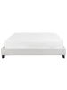 Beliani Doppelbett ROANNE in Grau/Braun - (W) 170 x (H) 29 x (L) 213 cm