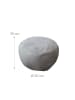 relaxdays Pouf in Hellgrau - (H)35 x Ø 50 cm