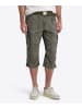 Timezone Wadenlange Cargo Shorts Gürtel Reißverschluss in Grün