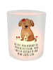 Mr. & Mrs. Panda Kerze Hund Dame mit Spruch in Transparent