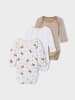 name it Baby Bodys im 3er Pack Teddy Motiv in Beige