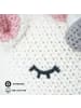 Crochetts Mini Einhorn-Kuscheltier in Hellbraun und Dunkelbraun – (B)46 x (H)36 x (T)16 cm