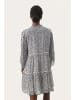 PART TWO Kleid NibiPW Gerade Passform in Navy Mini Grid Flower