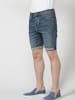 KOROSHI DENIM TAPERED FIT SHORTS in blau