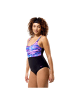 Speedo Print Contour Eclipse Badeanzug in schwarz