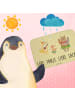 Mr. & Mrs. Panda Badteppich Waldtiere Aloha mit Spruch in Gelb Pastell