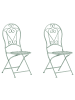 Beliani 2er-Set Esszimmerstuhl TRENTO in Grün