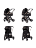 Chipolino Kombikinderwagen 3in1 Euphoria in schwarz