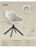 SONGMICS 2er-Set: Esszimmerstuhl Tyra in Beige-Schwarz - (B)60 x (H)81.5 x (T)58 cm