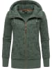 ragwear Sweatjacke Neska Zip Flowers in Pine Green23